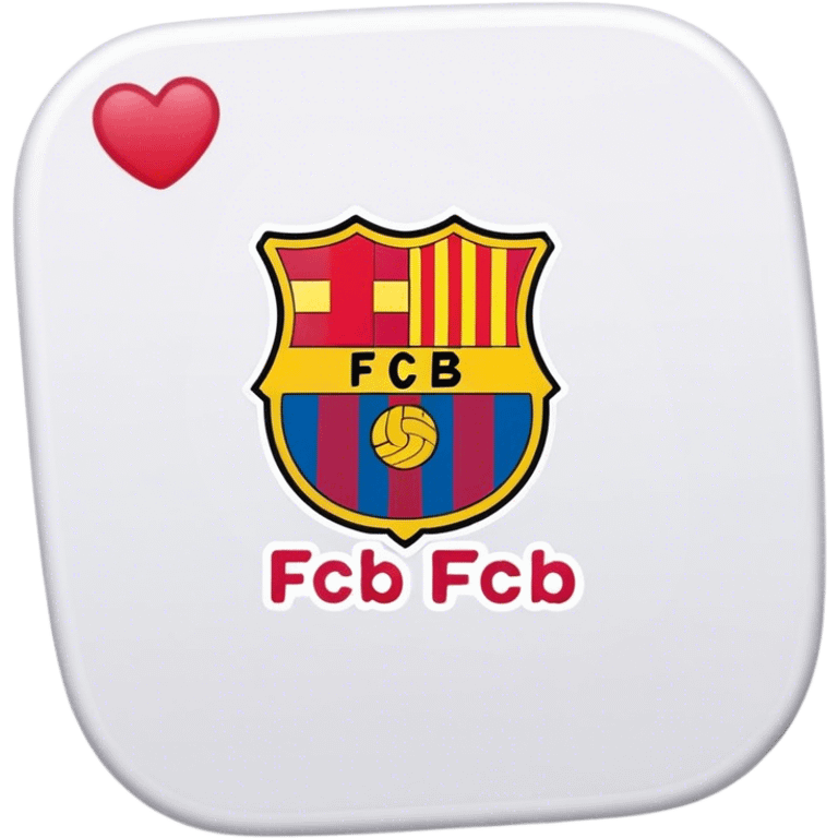 Quiero un sticker que diga FCB  emoji