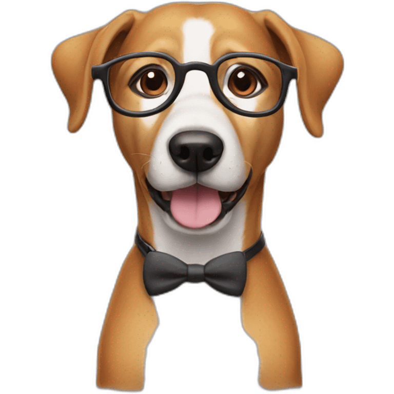 dog with glasses nerd emoji