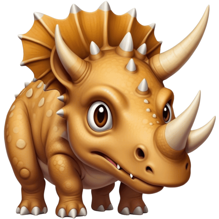 suspicious face of a triceratops  emoji