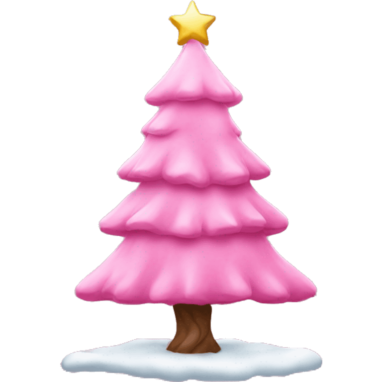 Pink Christmas tree  emoji