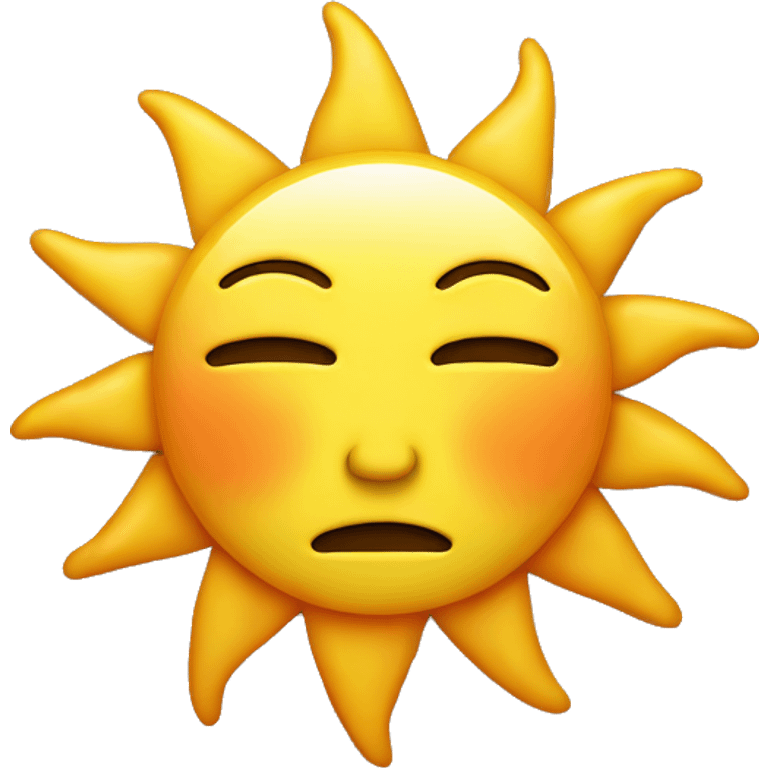 Sun with no face emoji