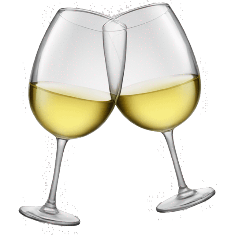 2 white wine glasses cheers emoji