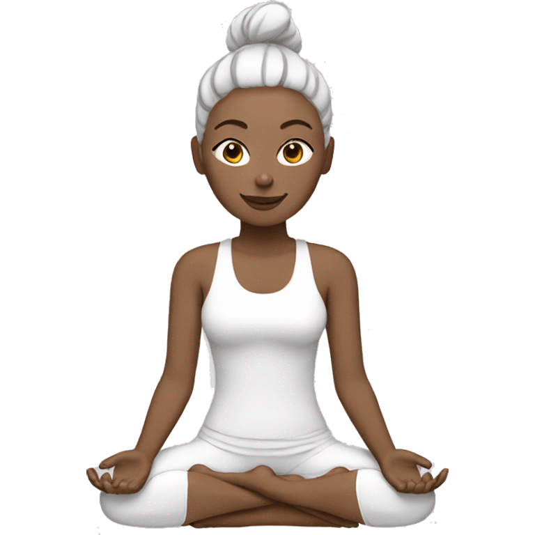 Femme blanche yoga  emoji