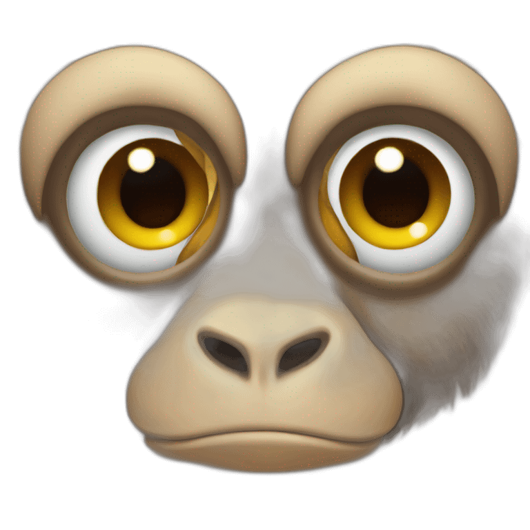 monkey with big eye emoji