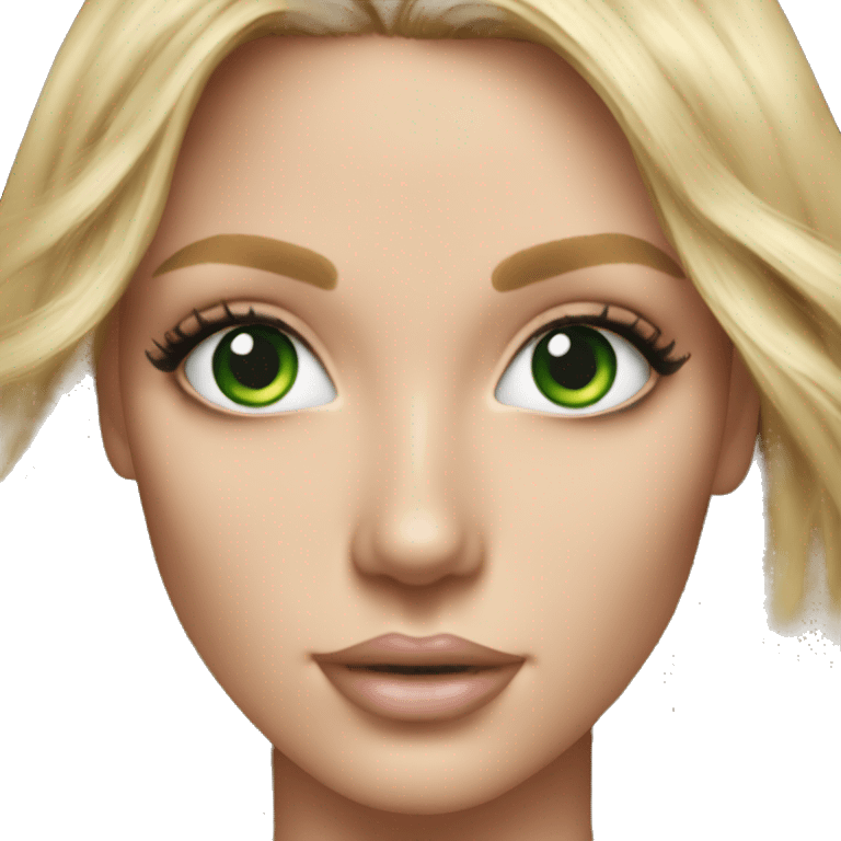 Realistic victoria secret model blonde green eyes  emoji