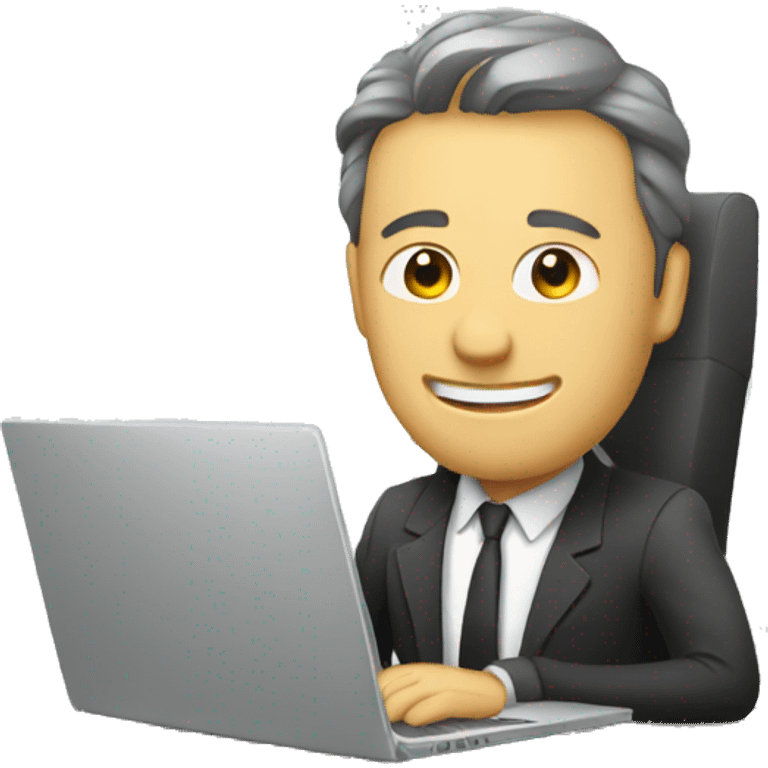 Agente de viajes con una laptop  emoji