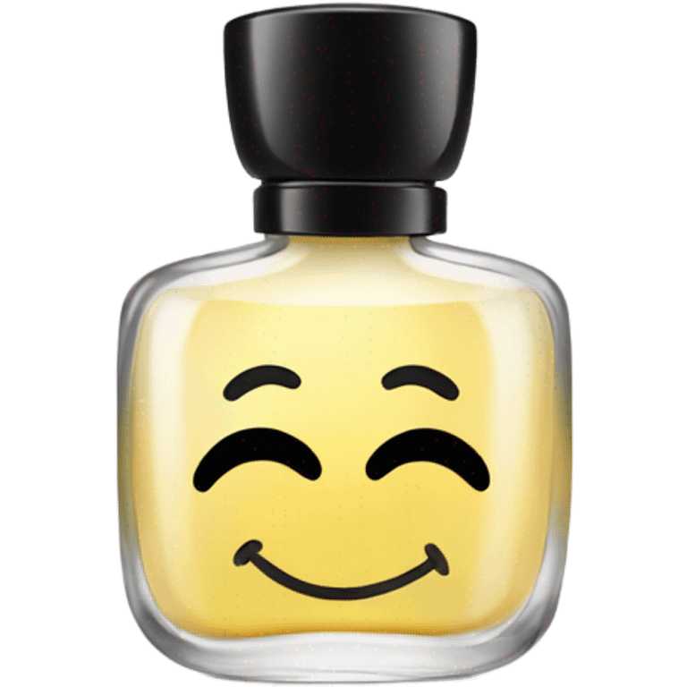 smiling perfume face with black cap emoji