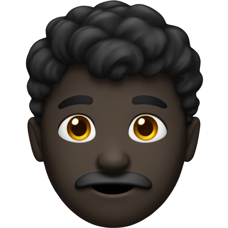 Dark boy with a mustache  emoji