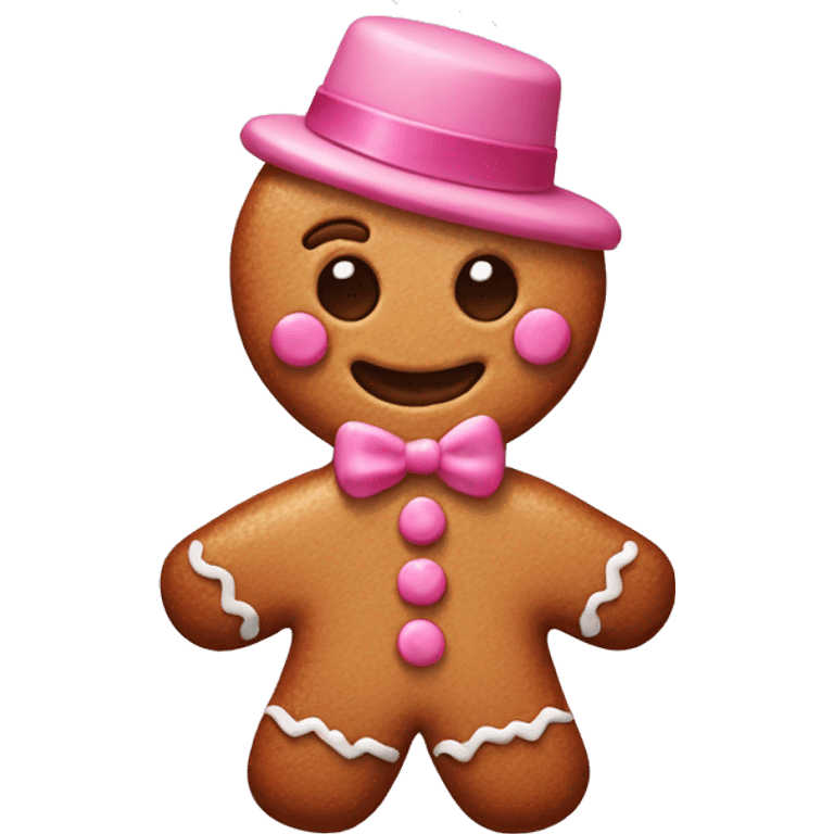 pink gingerbread man  emoji