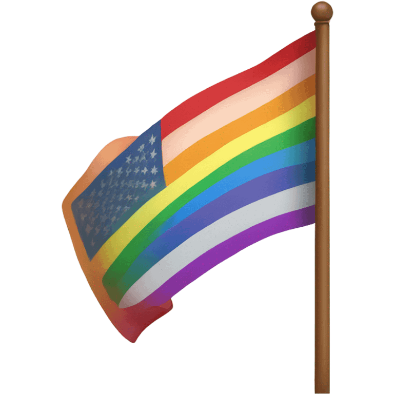 Rainbow American flag ￼ emoji