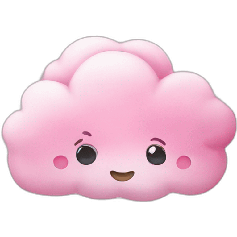 Pink cloud cosy emoji