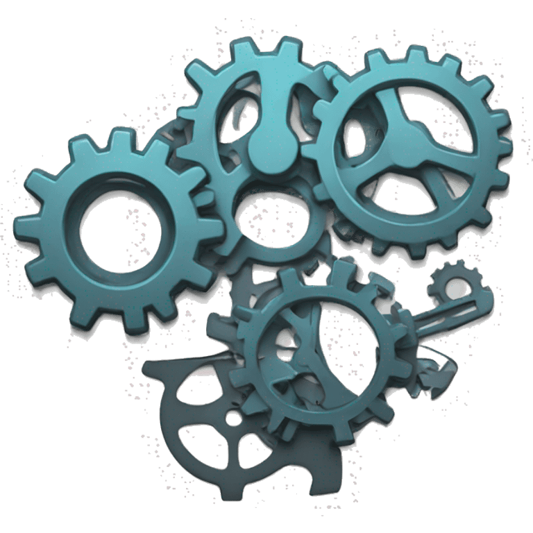  tools, gears, brain emoji