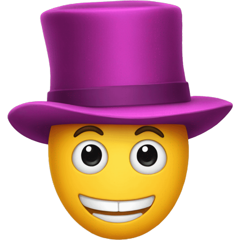 Funny talking hat emoji