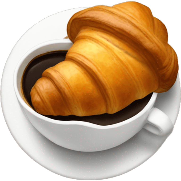 croissant and coffee emoji