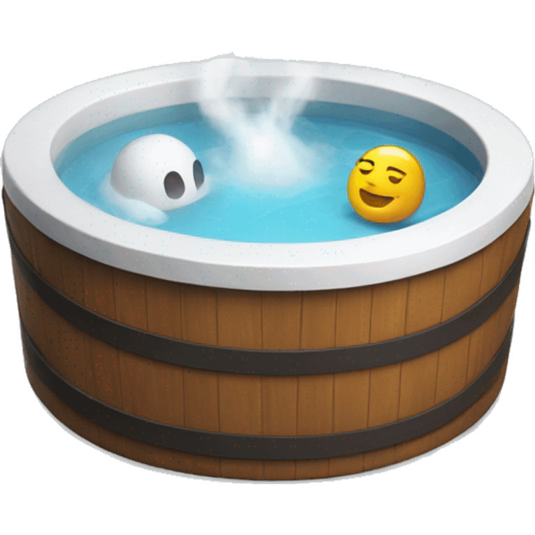 Hot tub with steam emoji