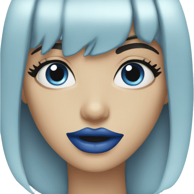 blue lipstick emoji