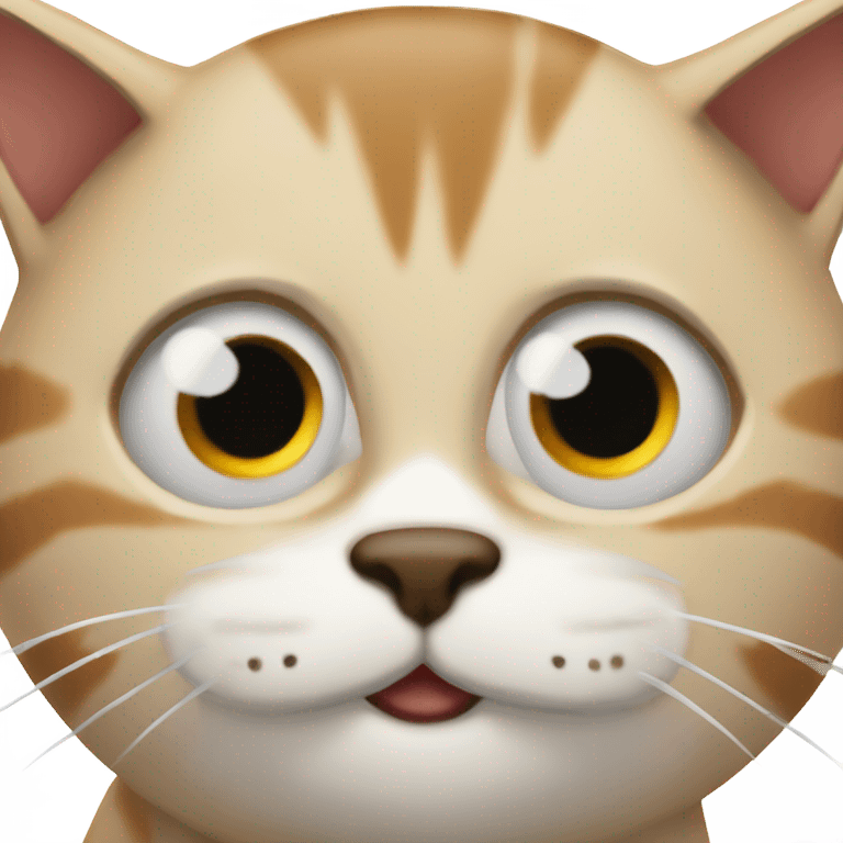 Gato tierno bostezando emoji