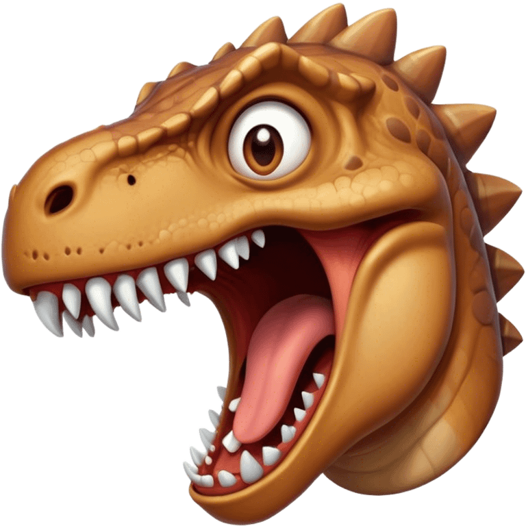 screaming angry face of a dinosaur emoji