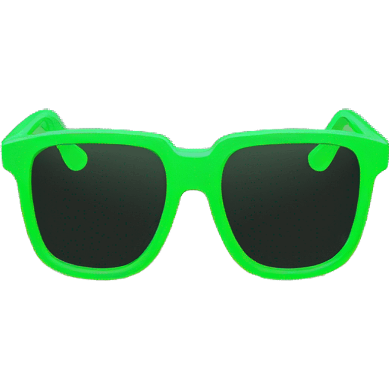 Green Neon-colored sunglasses with angular frames emoji