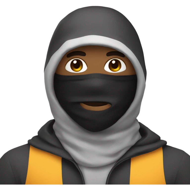 Man with a balaclava  emoji