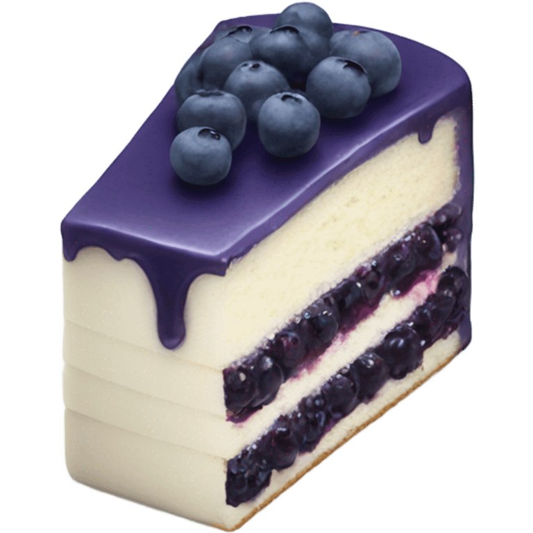 white cake with blueberry topping emoji