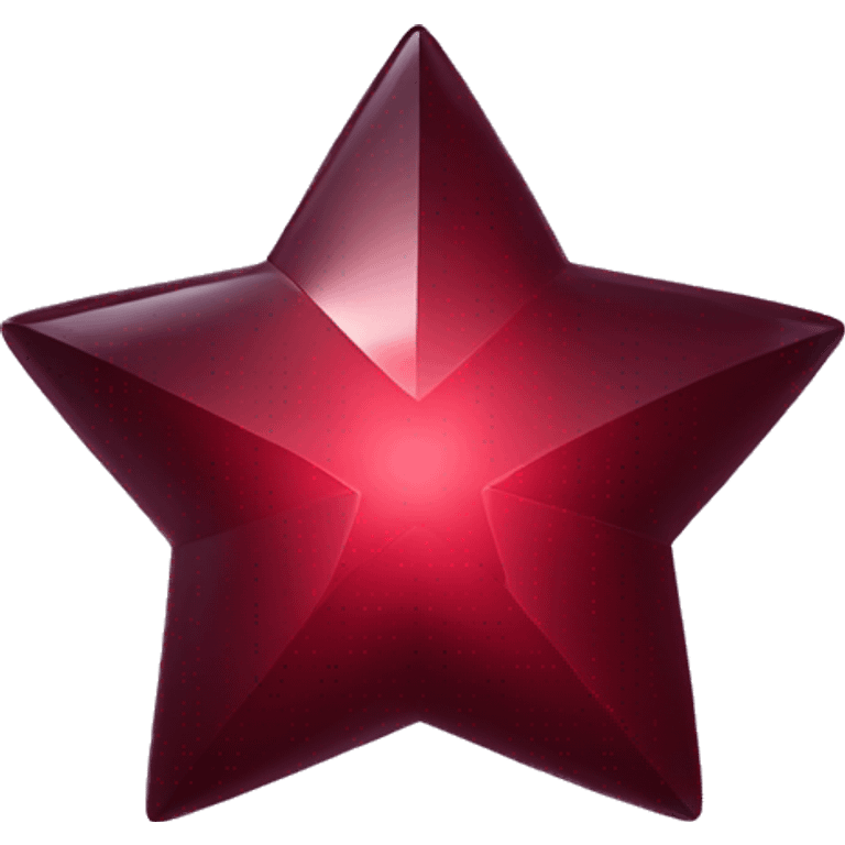 One 3D garnet star without a yellow star in the middle emoji