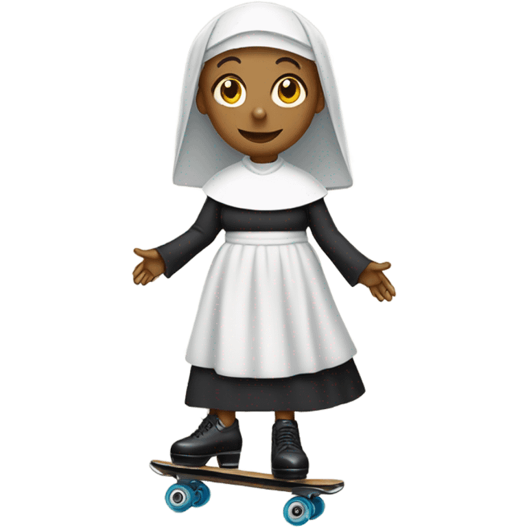 Nun on roller skates  emoji