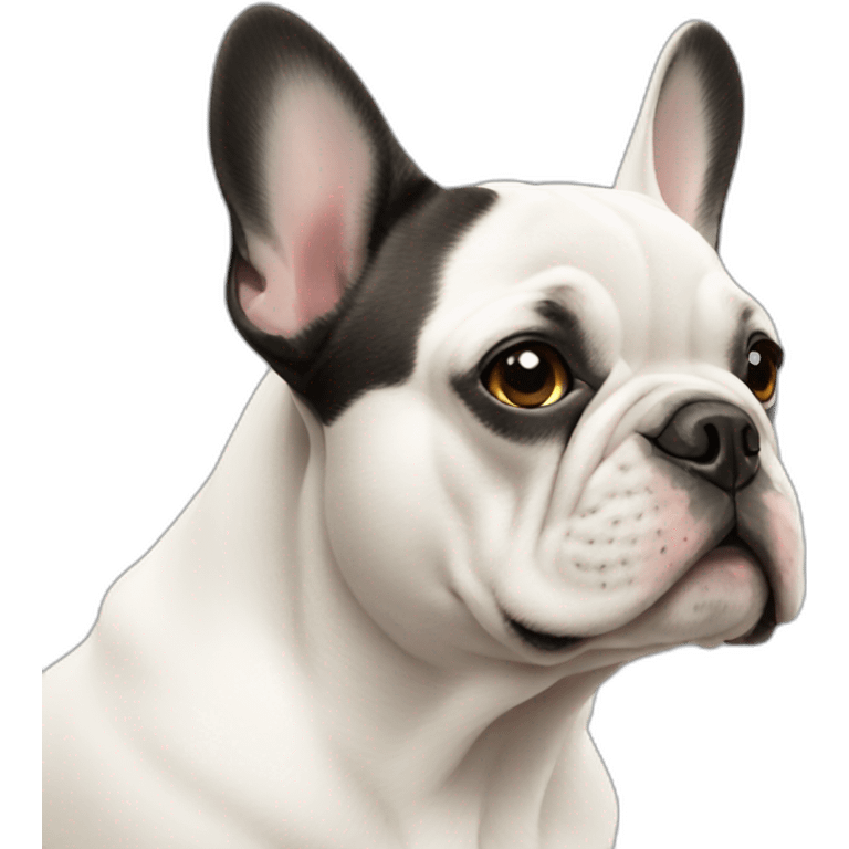 French Bulldog in profile emoji