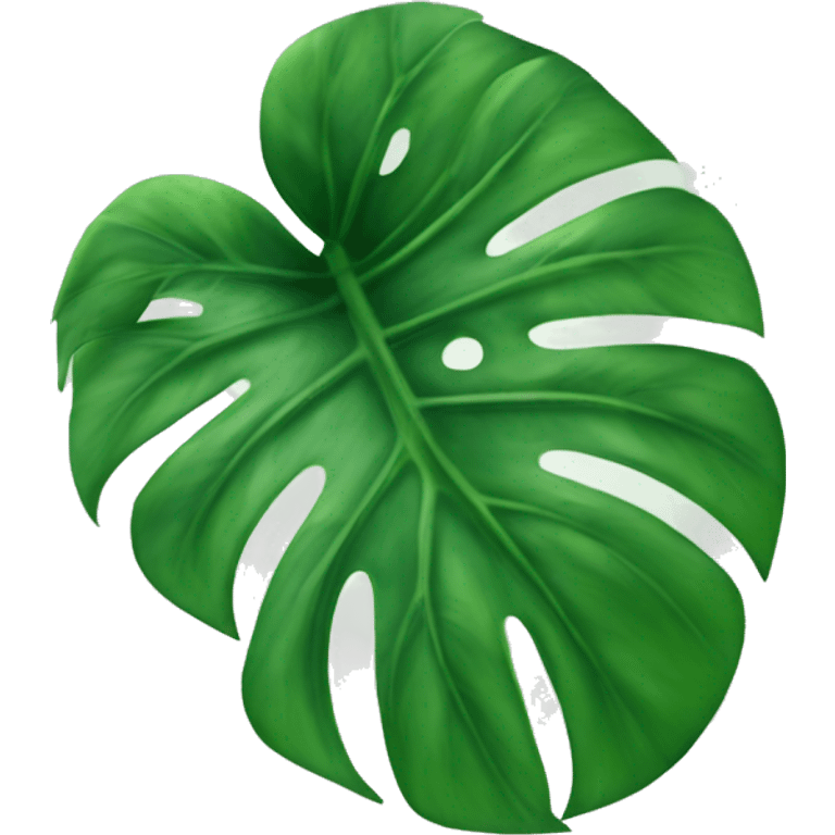 green monstera deliciosa leaf emoji