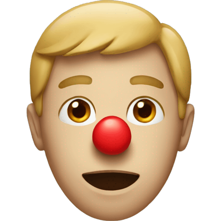 a person with red nose emoji