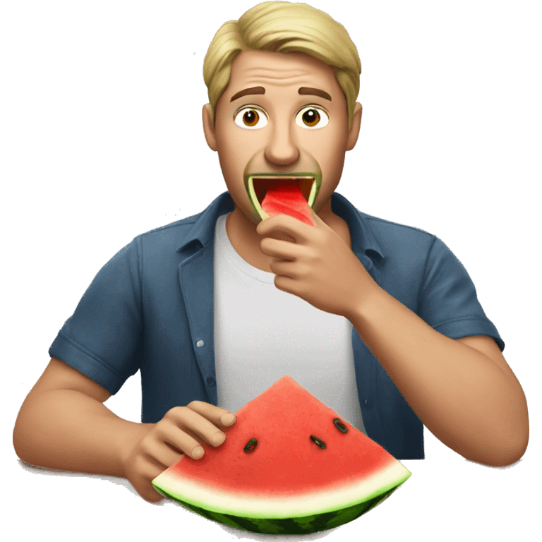  man eating watermelon  emoji