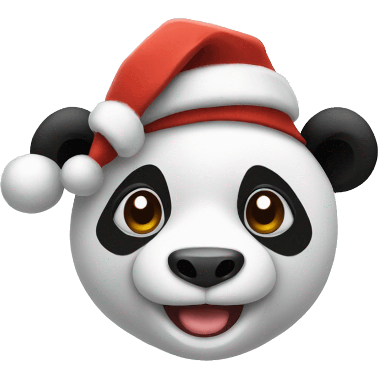 panda in christmas hat emoji