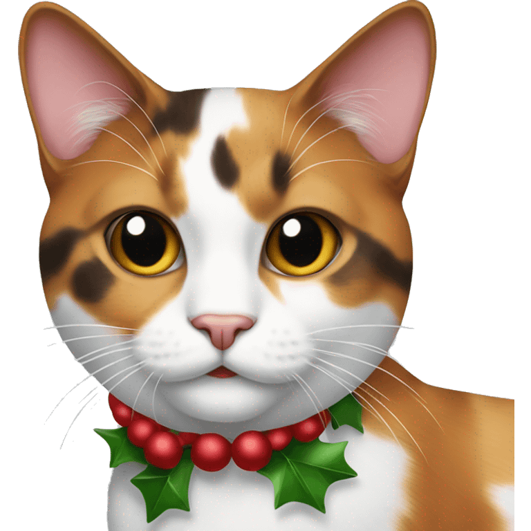 Calico cat Christmas  emoji