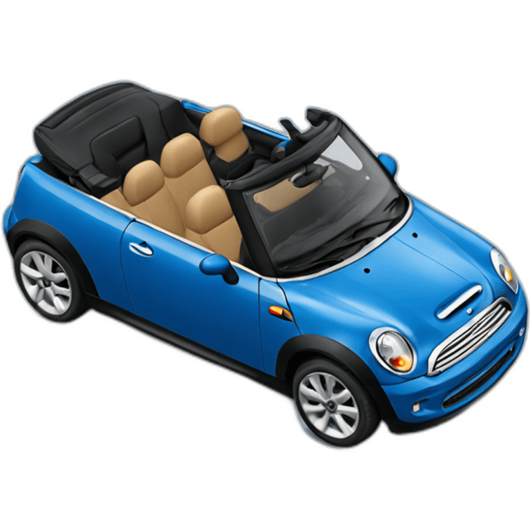 blue convertible mini cooper emoji