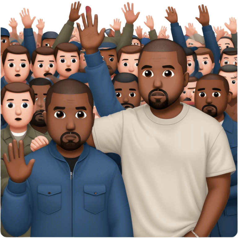 Kanye West and Elon at a Rally emoji