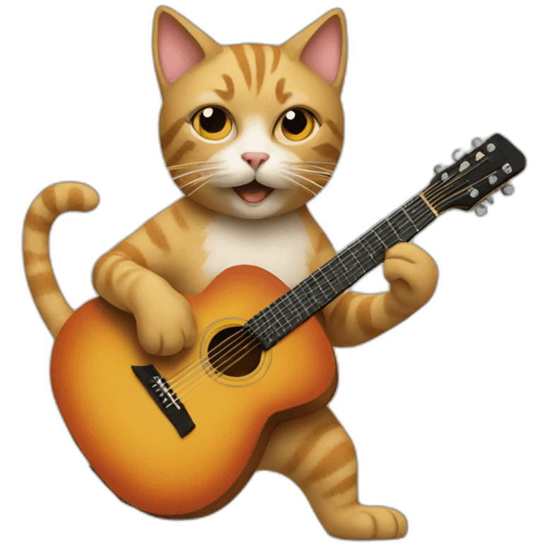 cat playing the guitar emoji