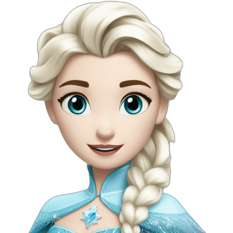 "Elsa from Frozen creating ice magic emoji