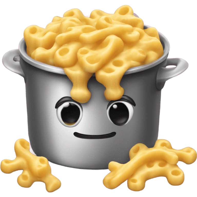 steamy mac n cheese in a pot emoji