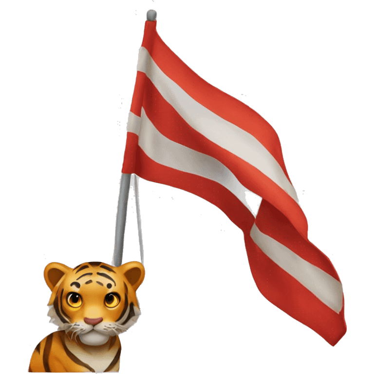 Red flag with tiger emoji