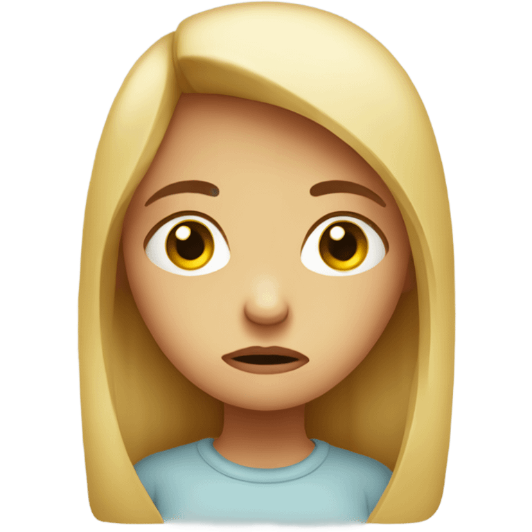 Sad and very worried girl’s face emoji