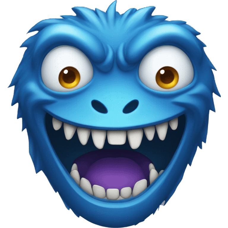 blue monster big teeth emoji