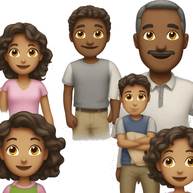 five person family  emoji