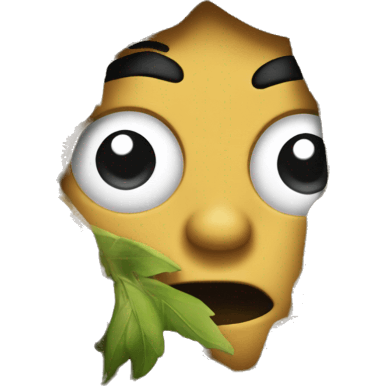 man hiding behind a tree emoji