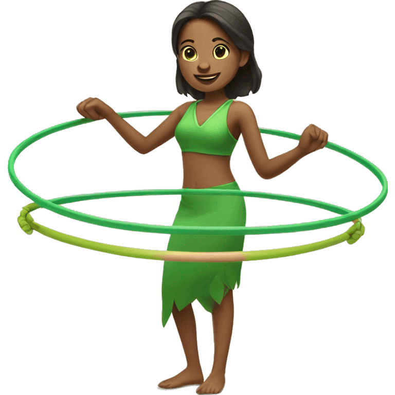 Hula hooping girl emoji