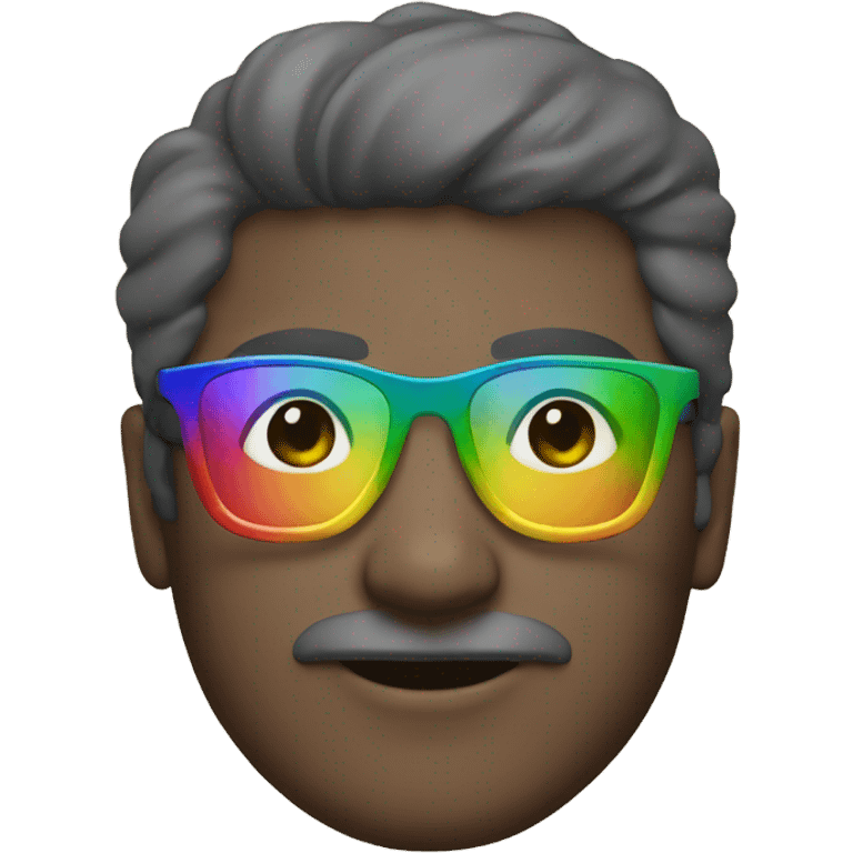 Rainbow glasses emoji