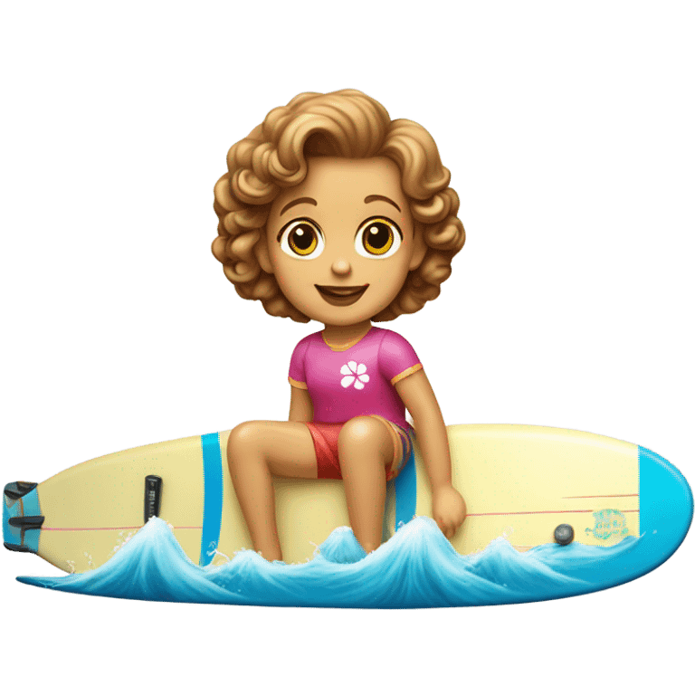 a shirley temple on a surfboard emoji