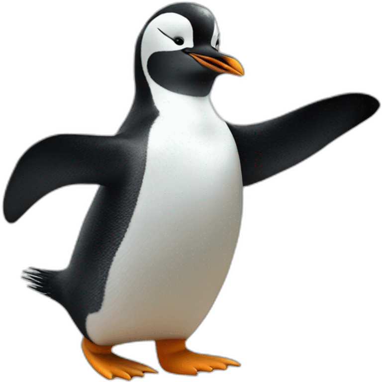 A penguin dancing emoji