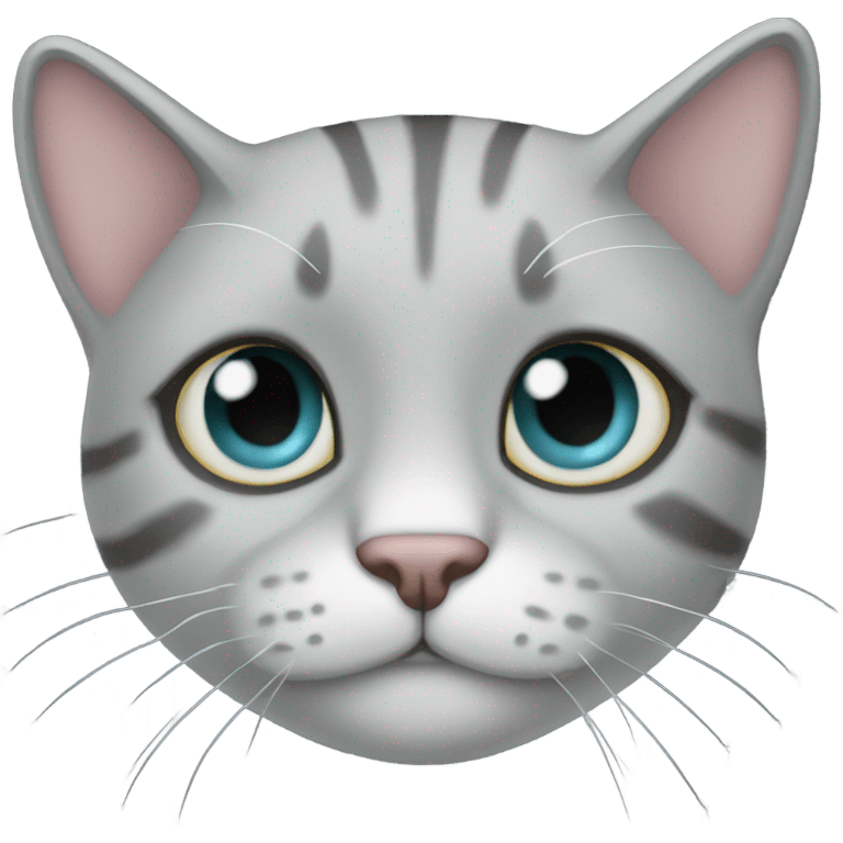 Gato gris rayado emoji