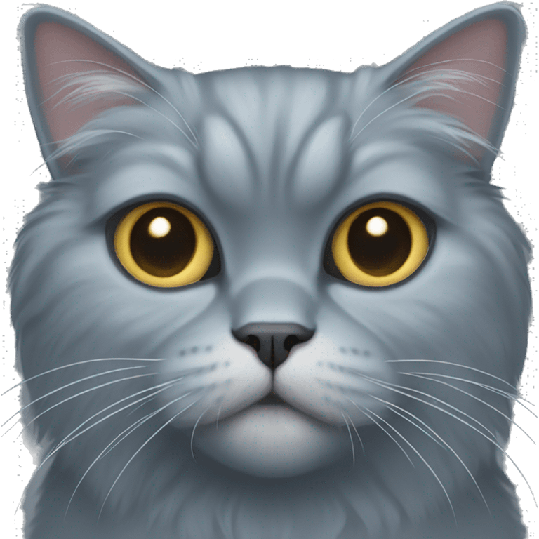 Bluish gray Persian cat emoji