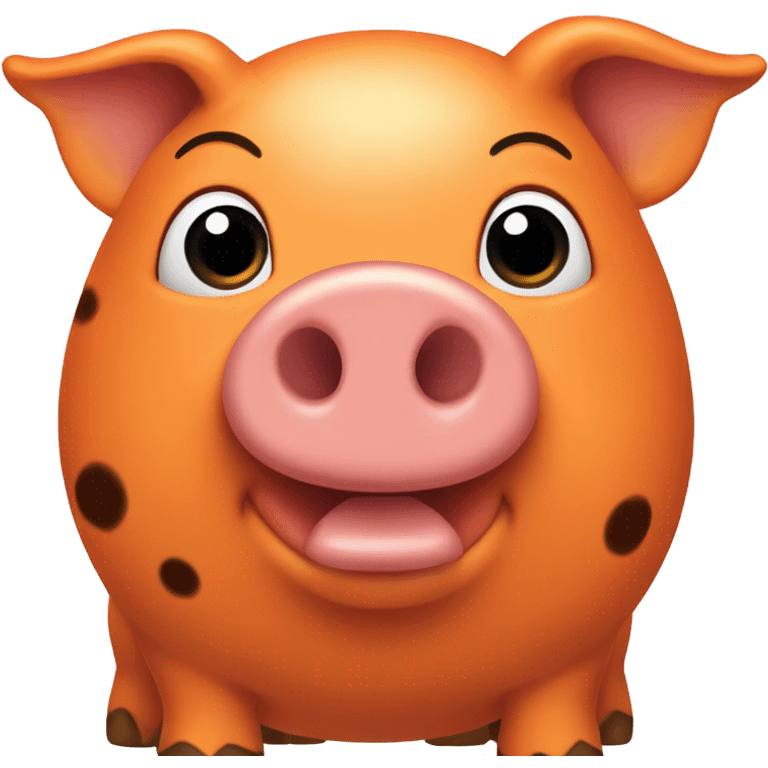 Fat orange spotted pig  emoji